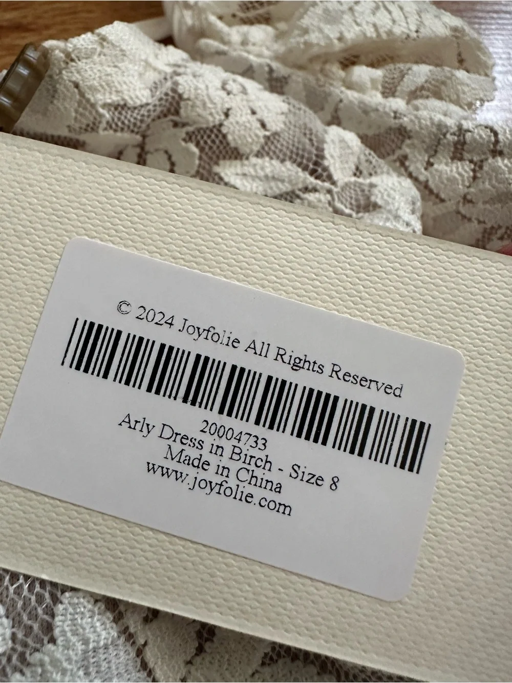 NWT Joyfolie Arly Dress in Birch Size 8Y